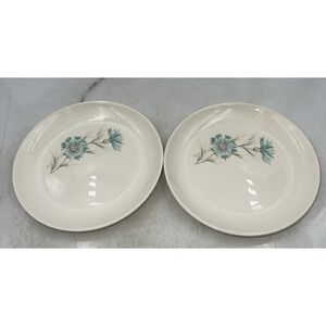VTG Taylor Smith Taylor 6.5" Salad Plates Bountonniere "Ever Yours" Lot of 2 MCM
